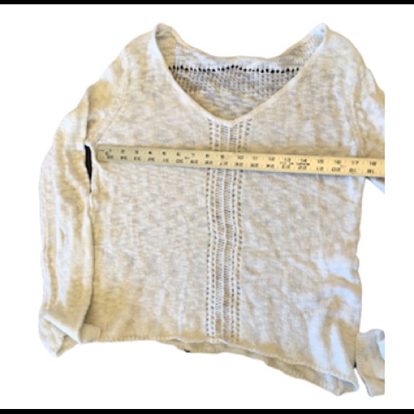 Full Tilt White Gauze Sweater, Small - Picture 2 of 4